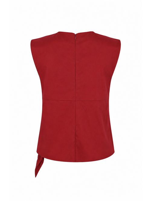 Top Gwen in popeline stretch di cotone Terrarossa Liviana Conti | L6SK03D43-1